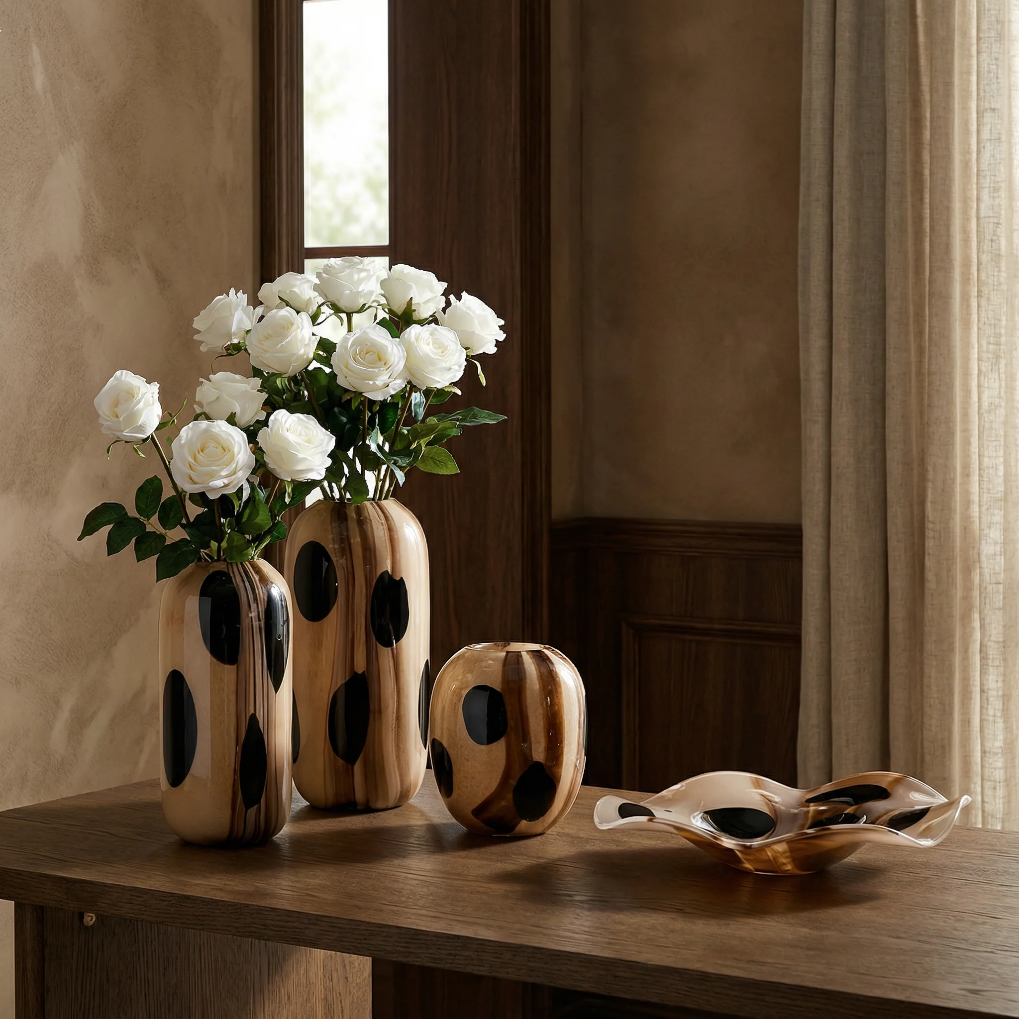 Coupelle décorative en verre soufflé Dots 41cm - Image 3