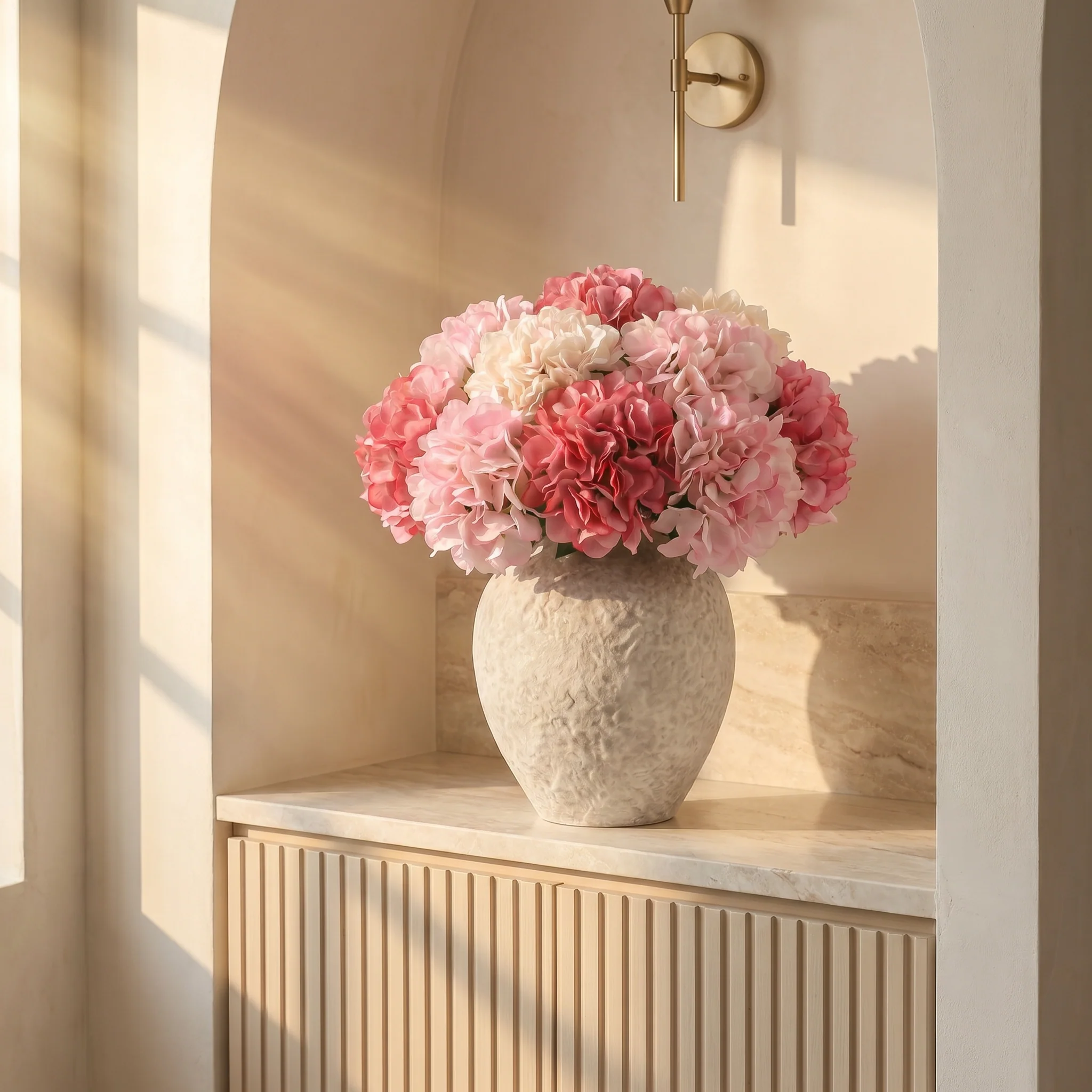 Bouquet d’Hortensia rose 12 tiges - Image 2