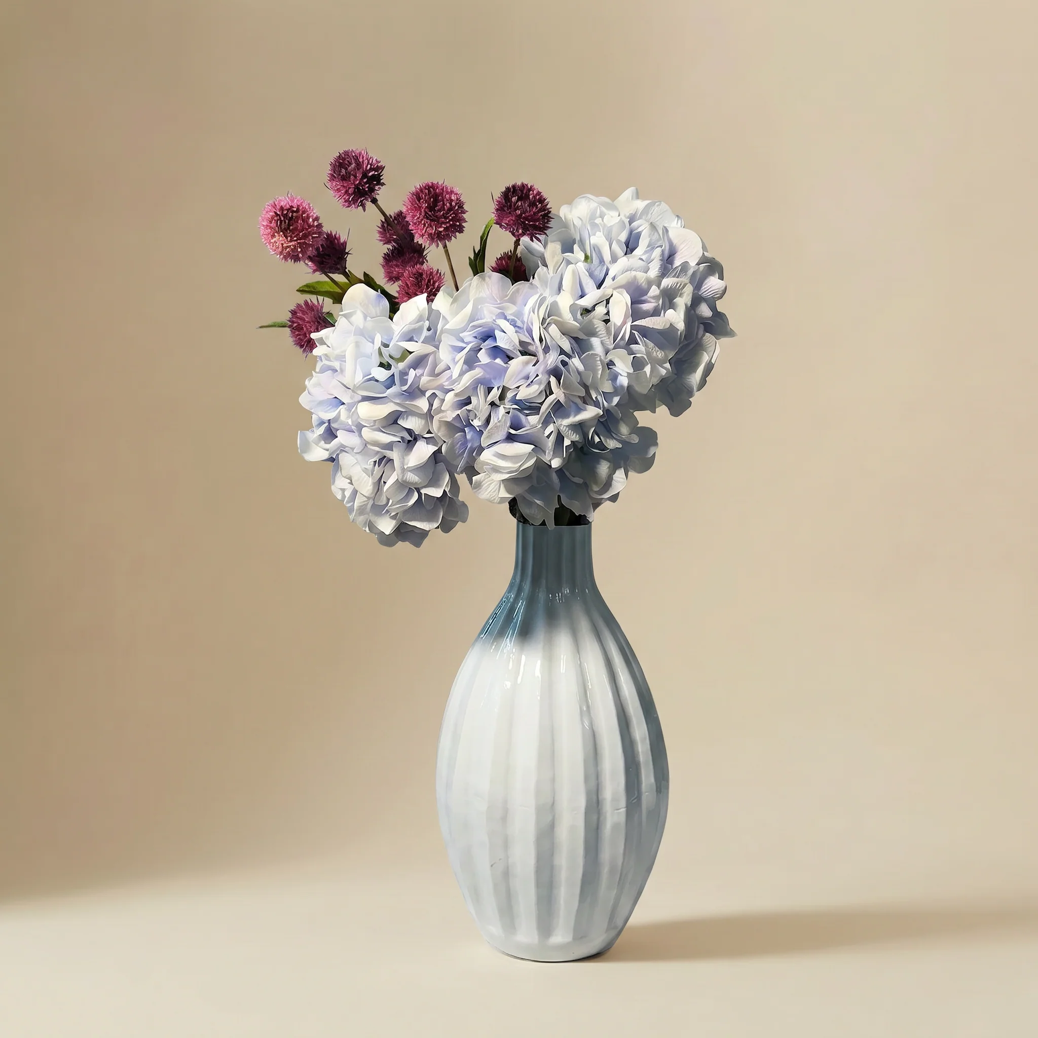 Bouquet d'Hortensias bleus 5 tiges