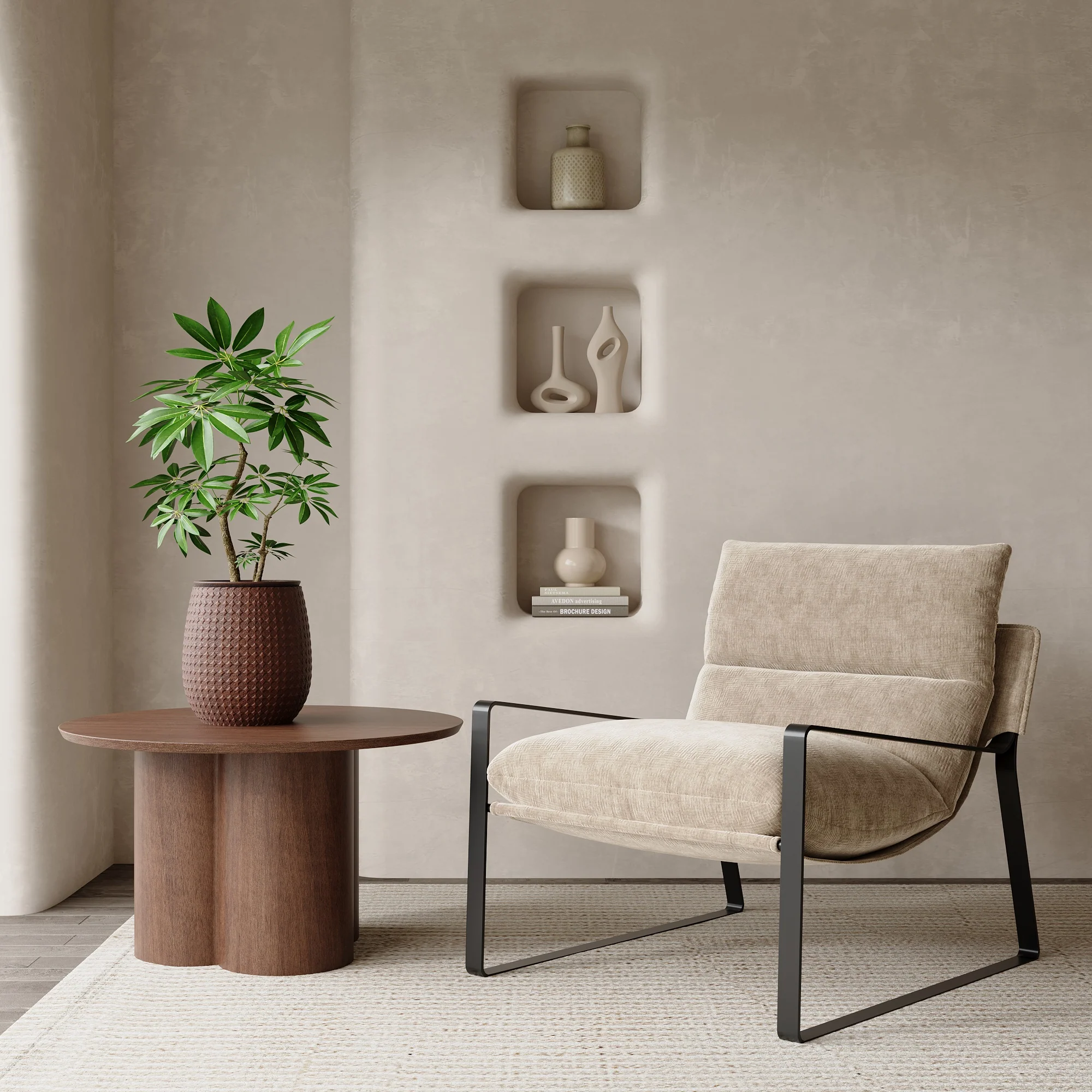 3 Cache-Pots Zen motif losanges rouge brique - Image 6