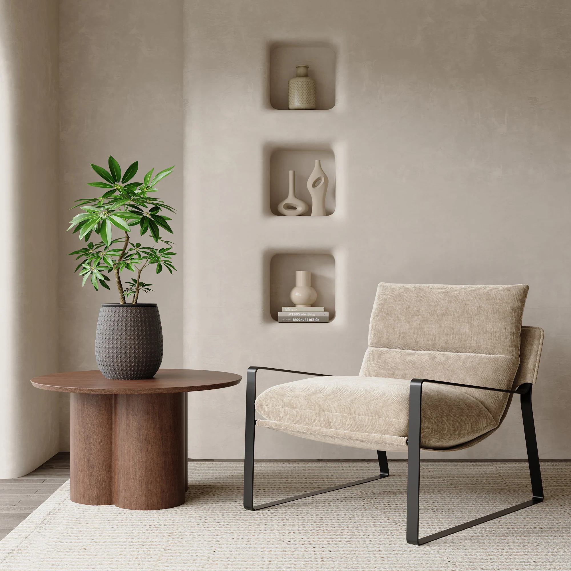 3 Cache-Pots Zen motif losanges gris - Image 5