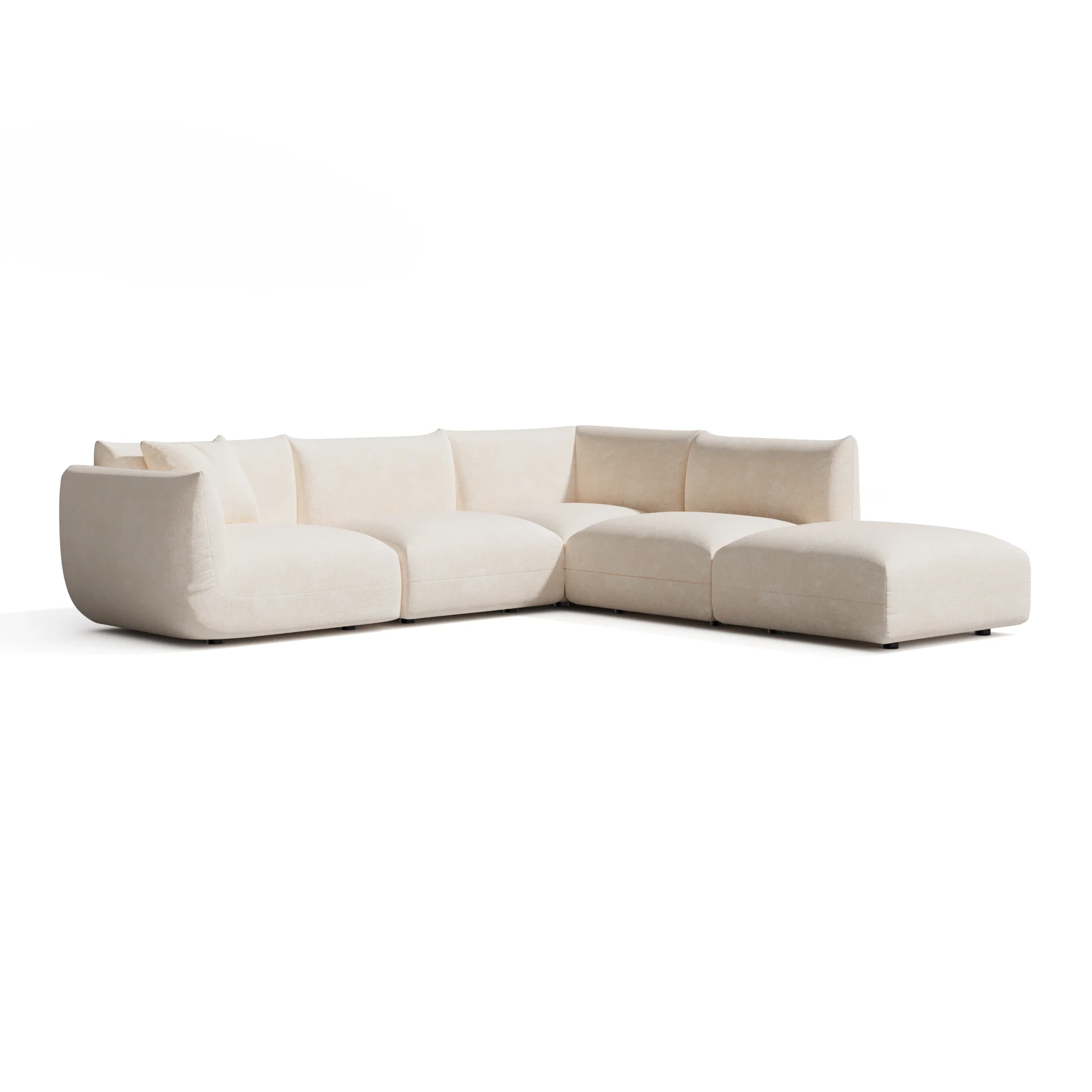Canapé grand angle droit modulable 7 places Nooma