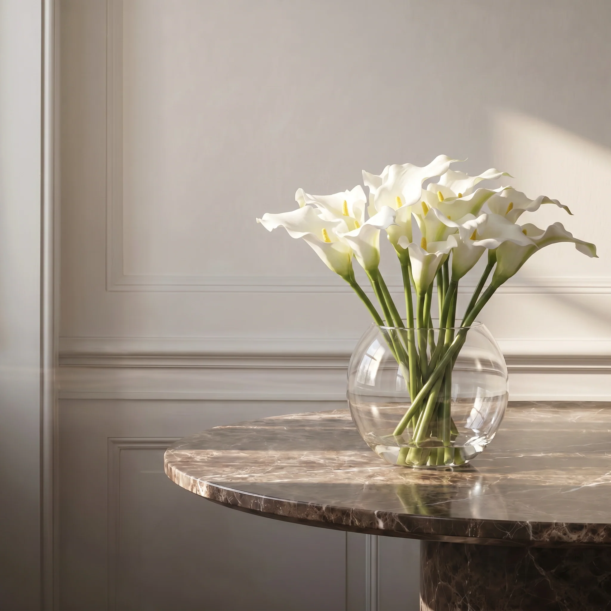 Composition d'Arums en vase 45 cm - Image 3