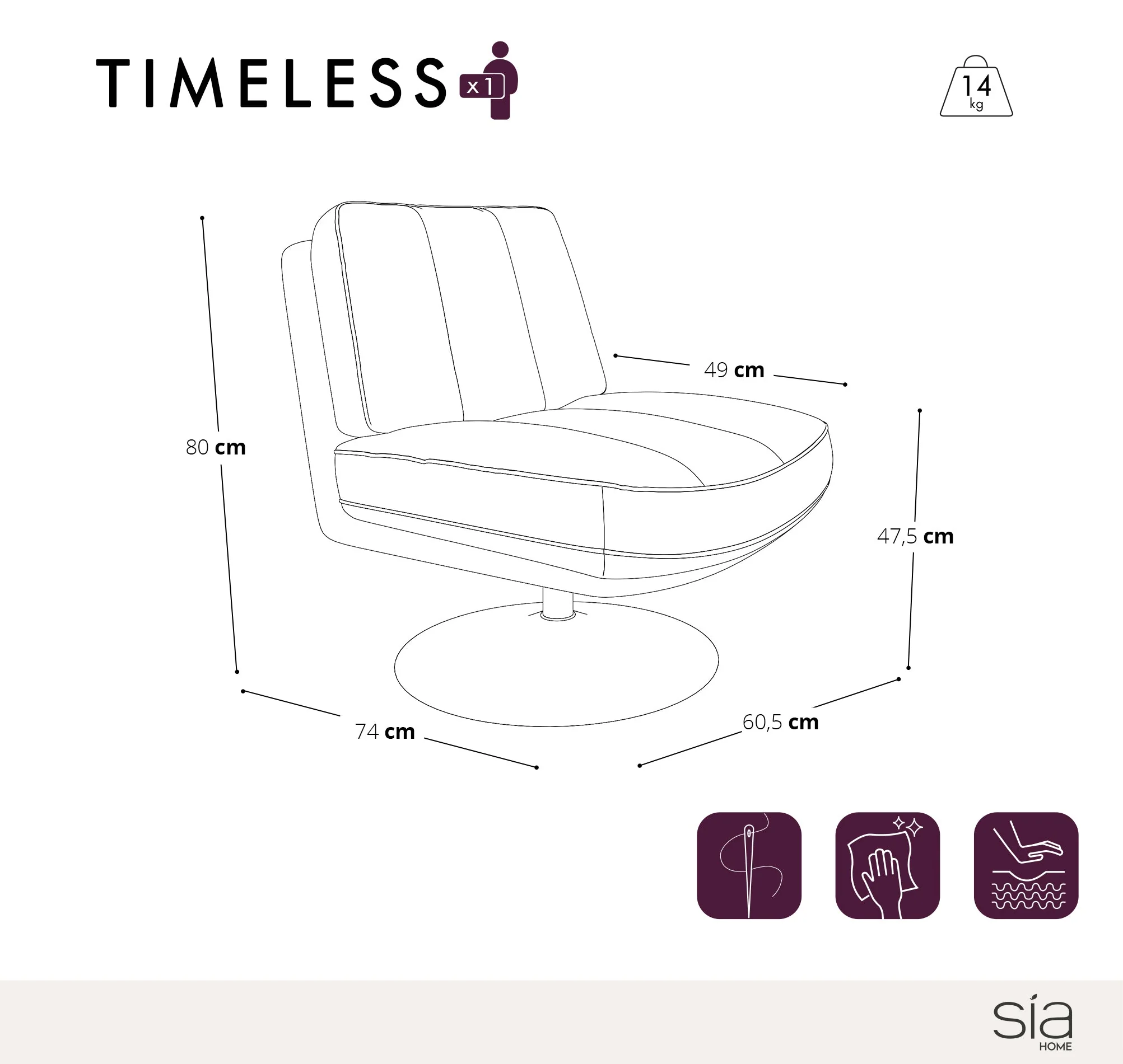 Fauteuil Pivotant Timeless - Image 6