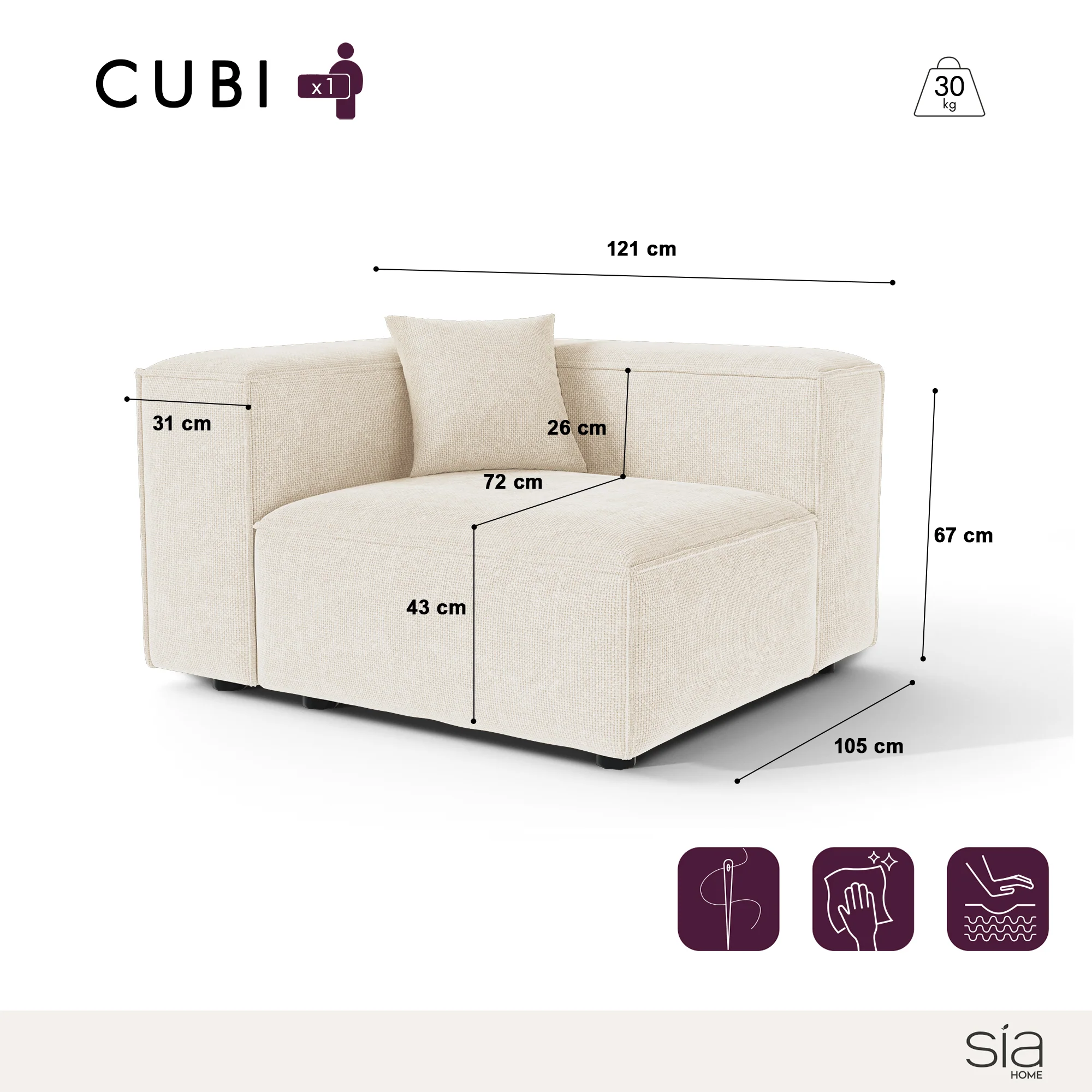 Module d'angle gauche CUBI - Image 3