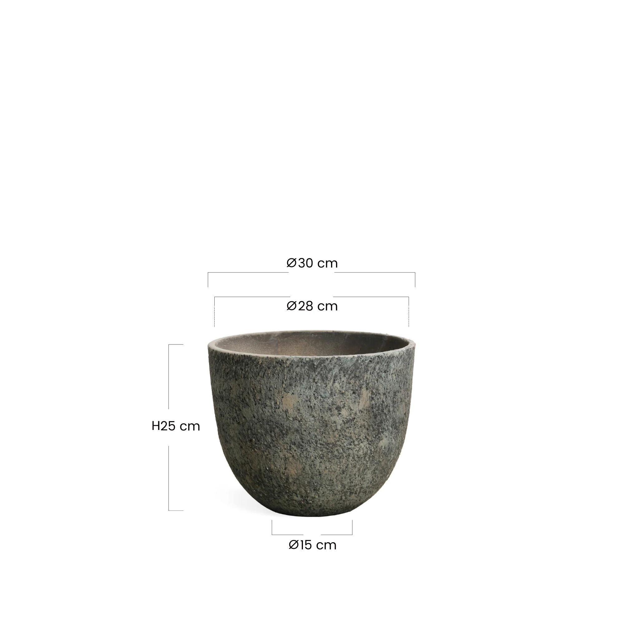 Cache-Pot Terra arrondi 25 cm - Image 10