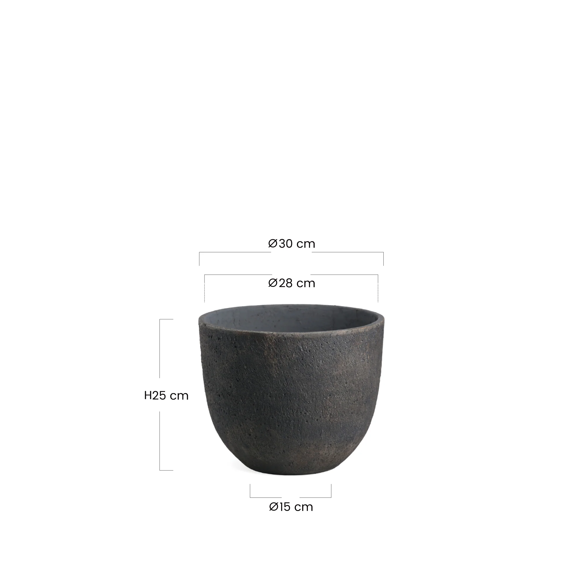 Cache-Pot Terra arrondi 25 cm - Image 15