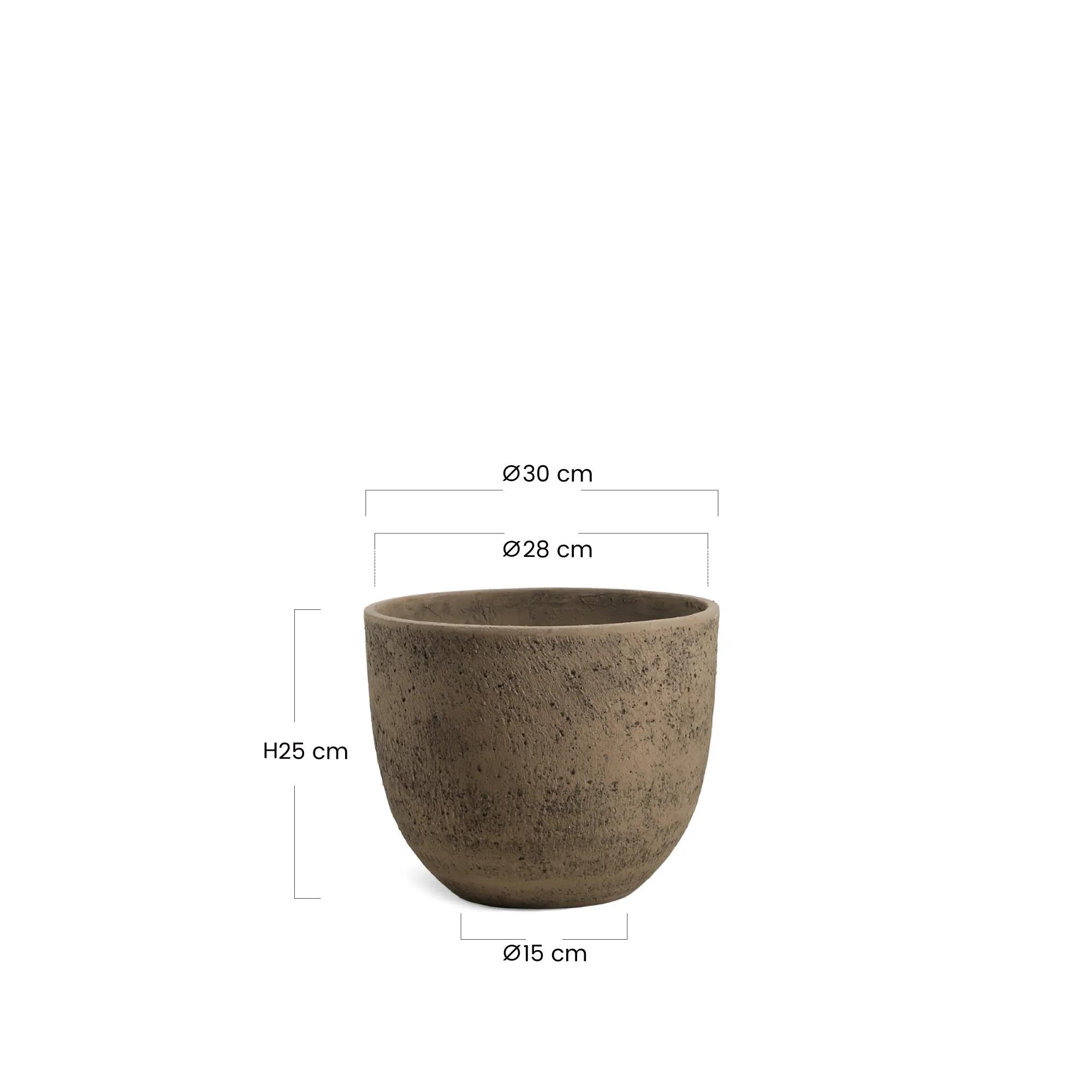 Cache-Pot Terra arrondi 25 cm - Image 20