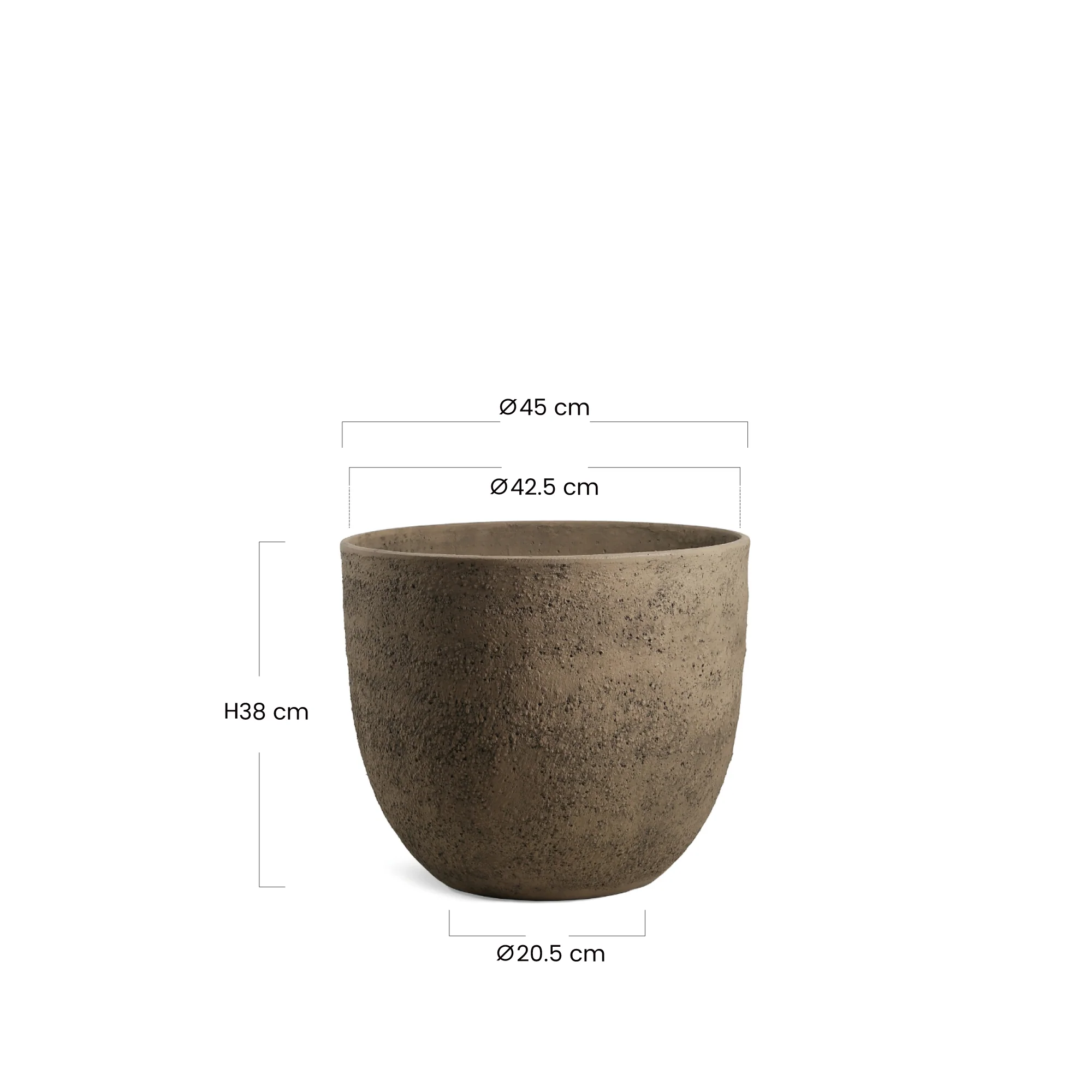 Cache-Pot Terra arrondi 38 cm - Image 15