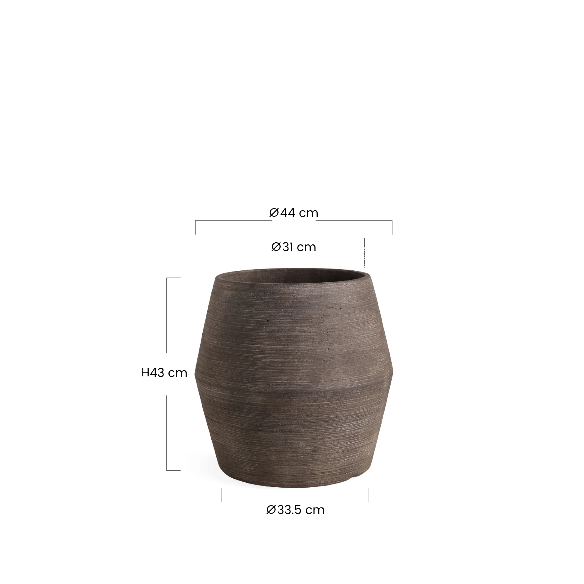 Cache-Pot Zen bombé 43 cm - Image 6