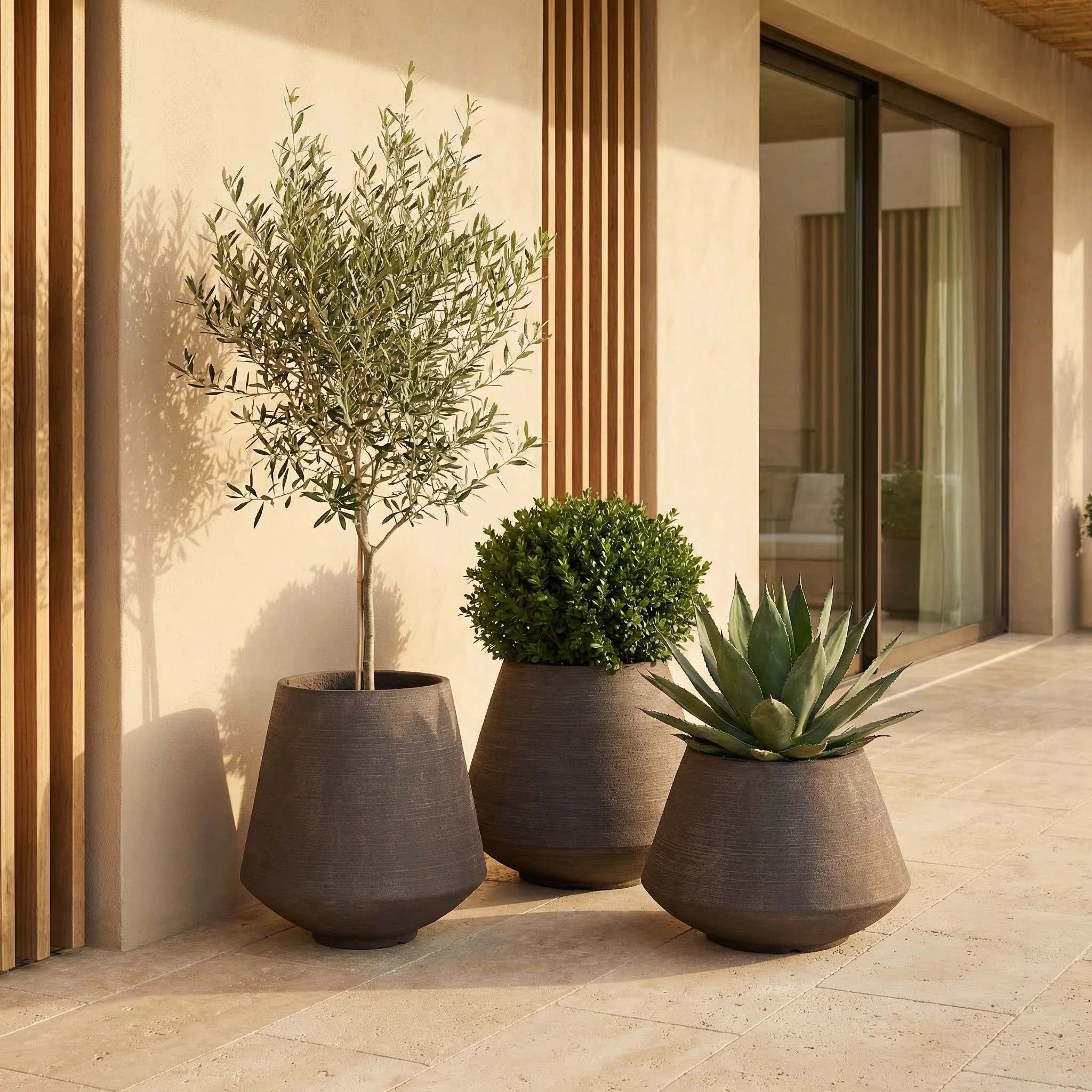 Cache-Pot Zen conique 46 cm - Image 2