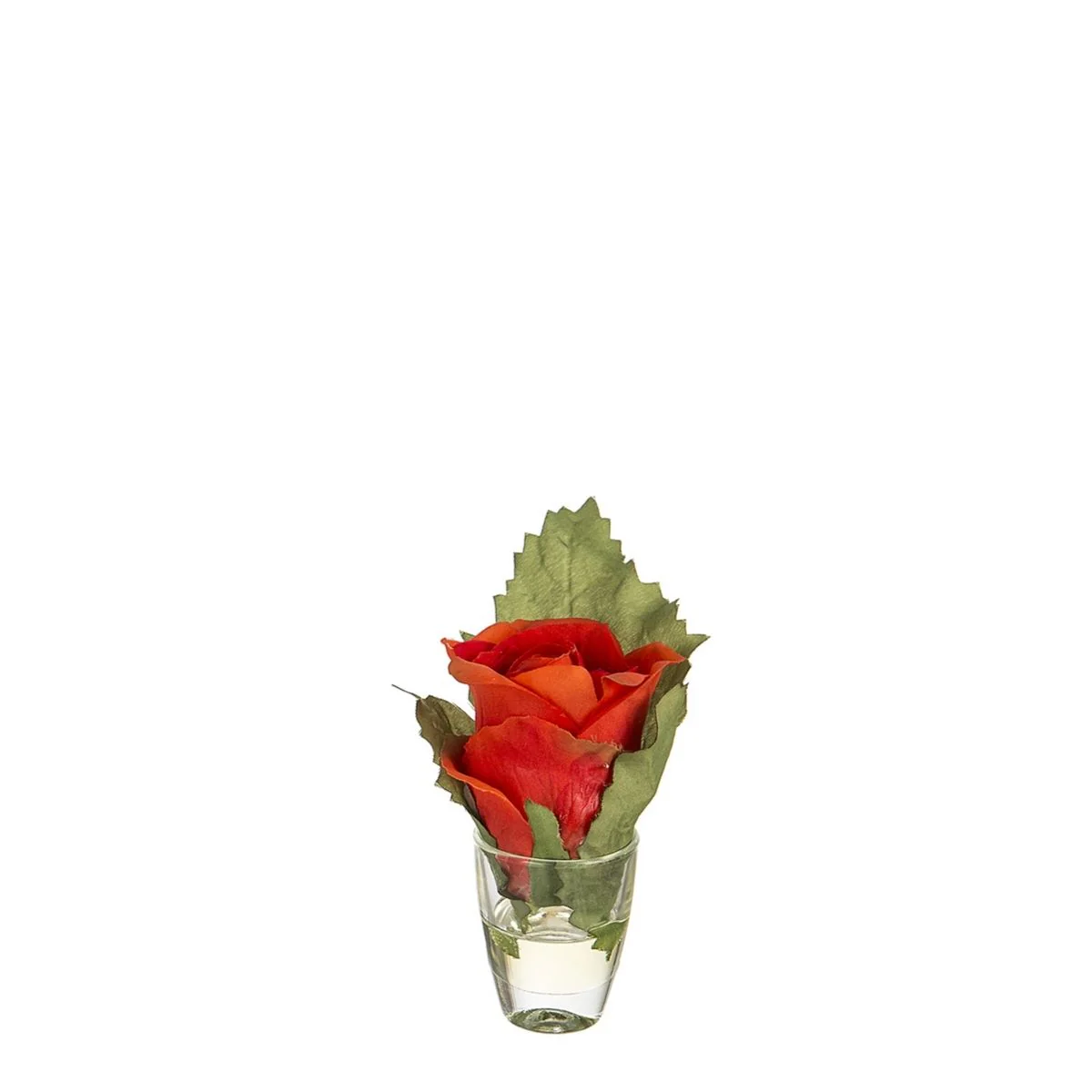 Rose avec feuille en illusion d'eau - Image 2