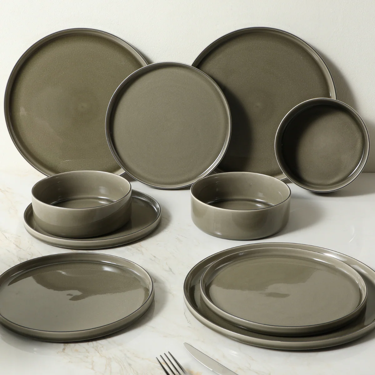 Service 4 assiettes plates Greeny - Image 8