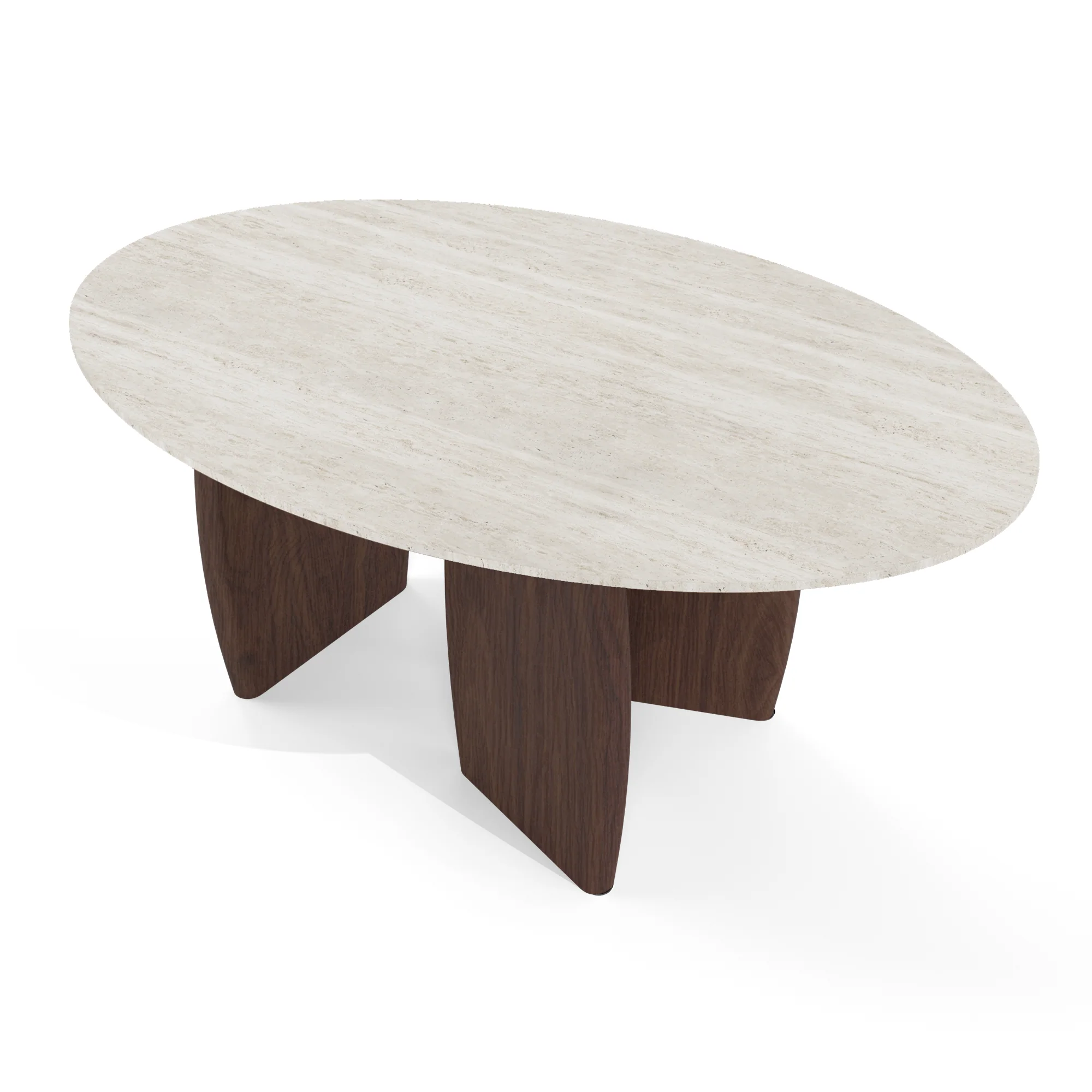 Table basse Bali céramique aspect travertin - Image 4