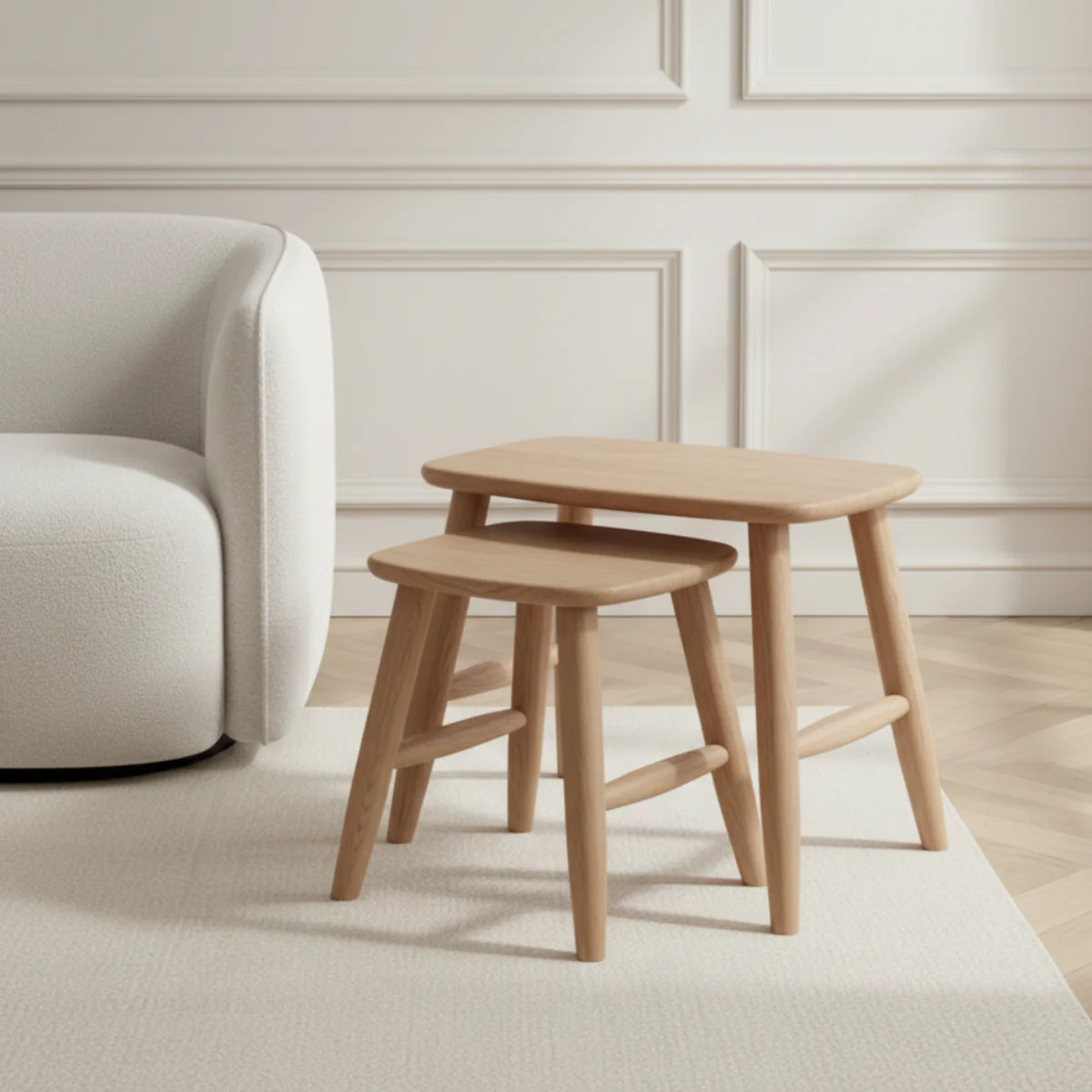 Tabouret en chĂȘne Saba - Image 2
