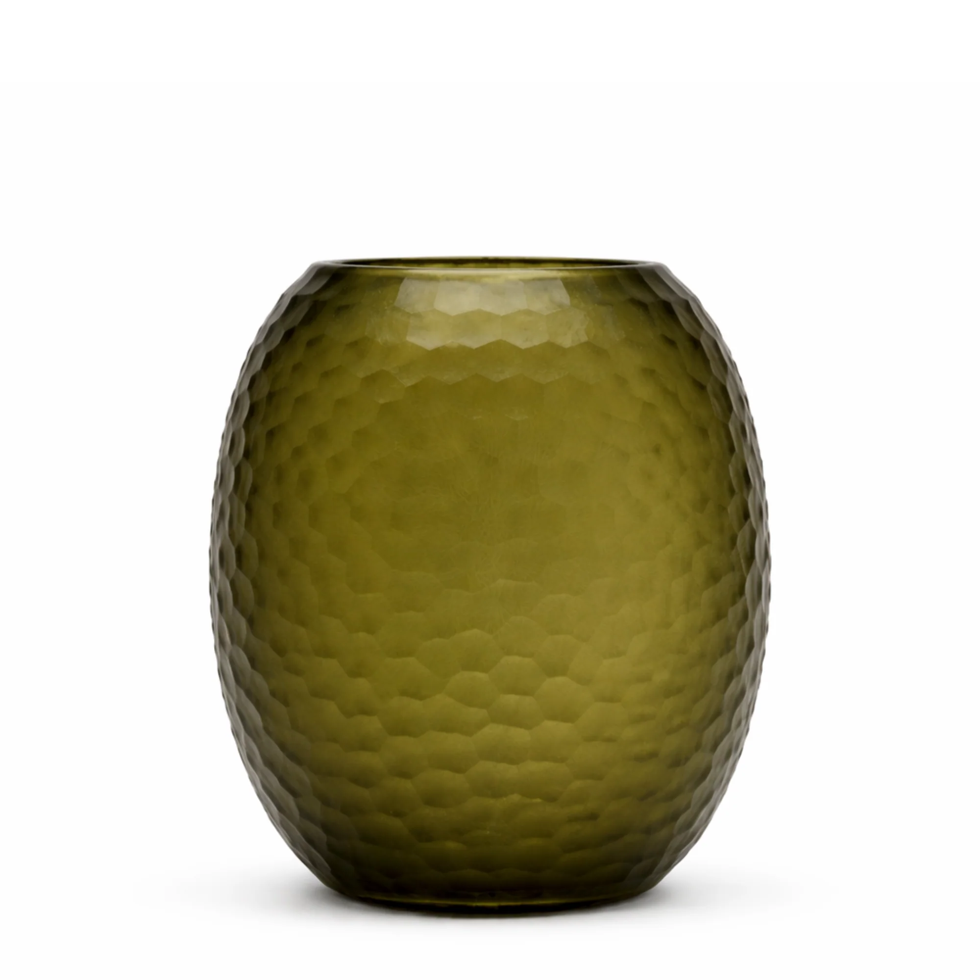 Vase en verre soufflé facetté Gemma 29 cm