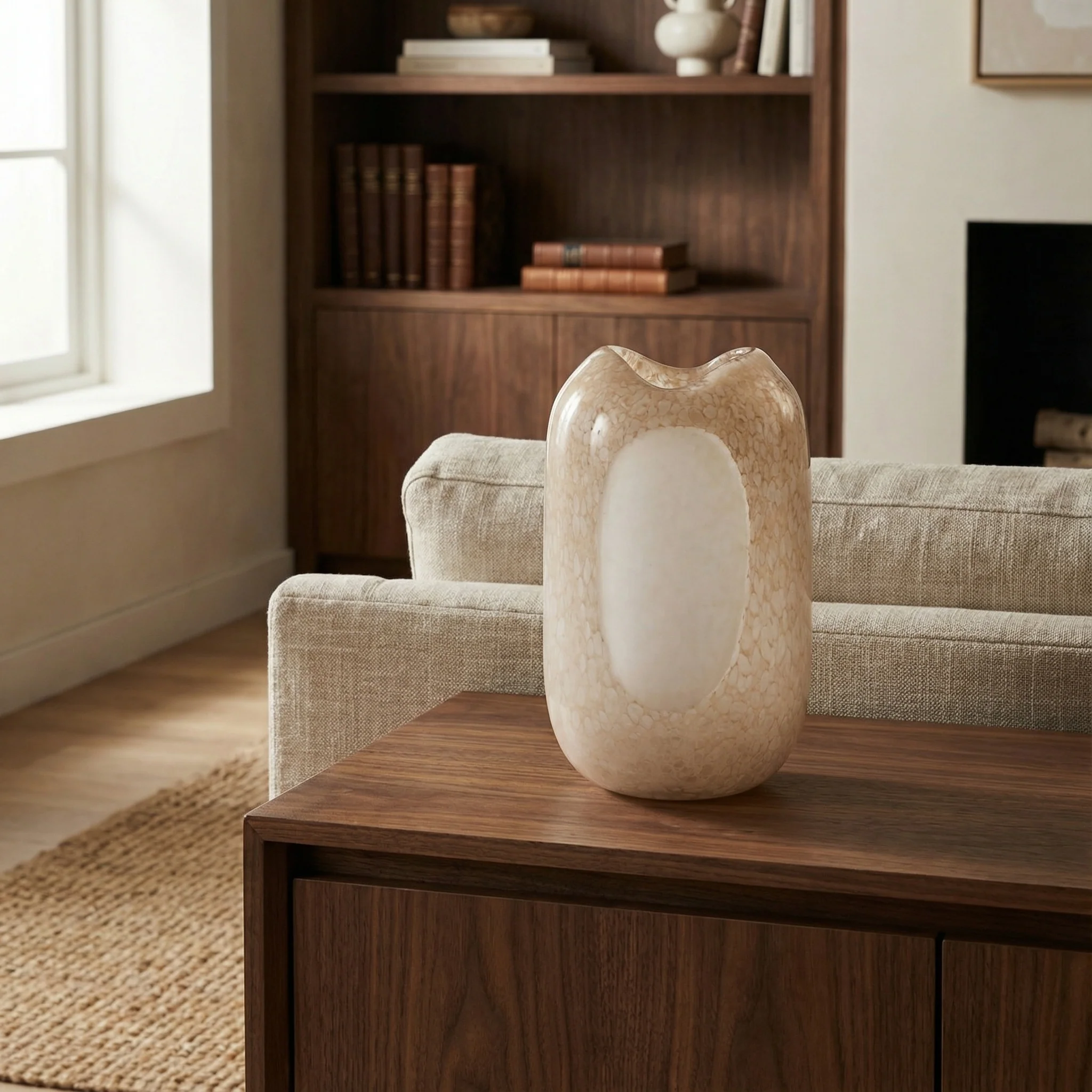 Vase en verre soufflé Opale 32 cm - Image 2