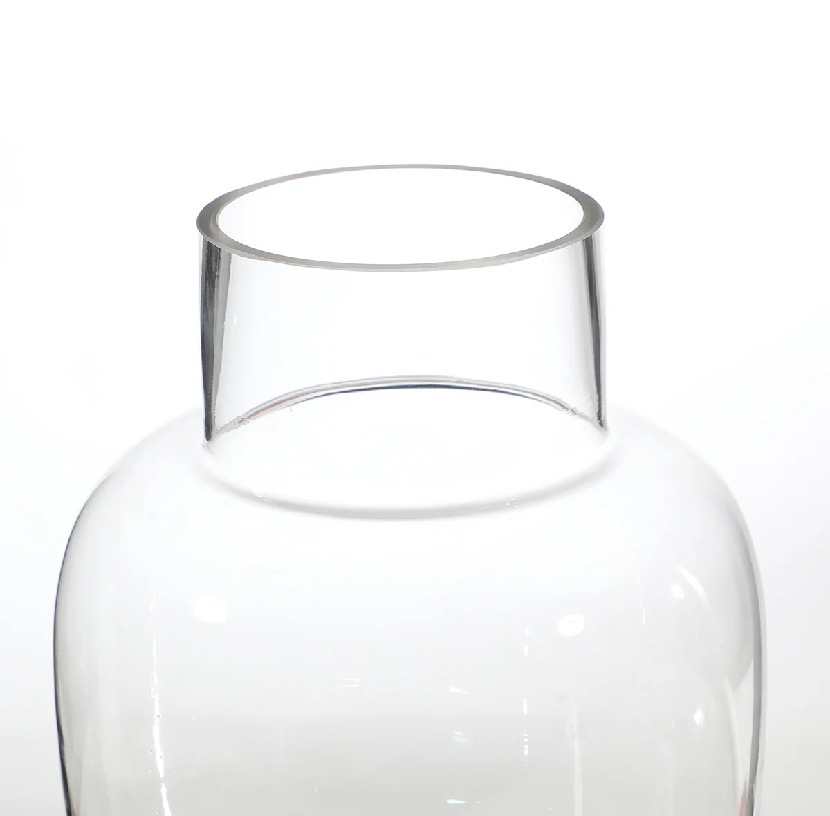 Vase transparent Arrondi avec un col large - Image 4